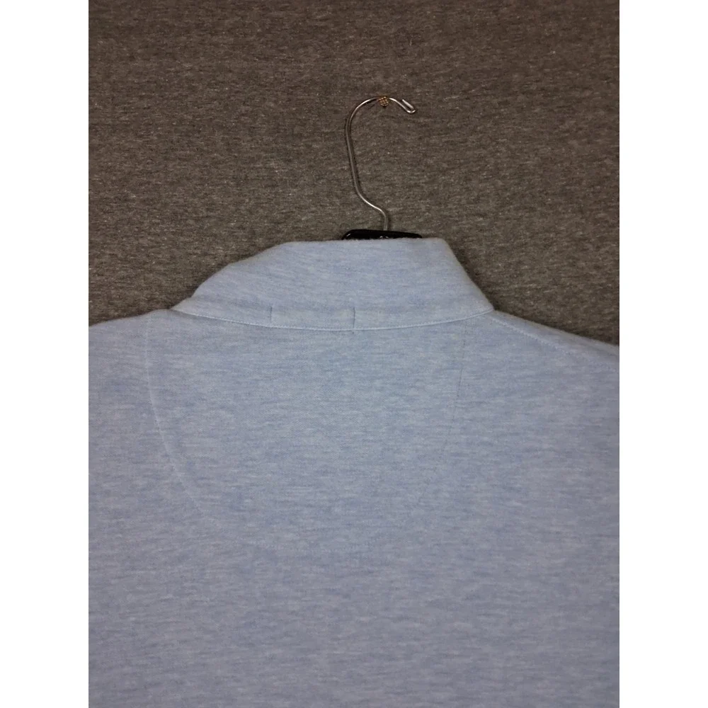 Peter Millar Mens Sweater L Blue 1/4 Zip Crown Crafted Preppy Quiet Luxury Golf